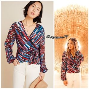 NWT, Anthropologie, Laurie Deco Wrap Blouse